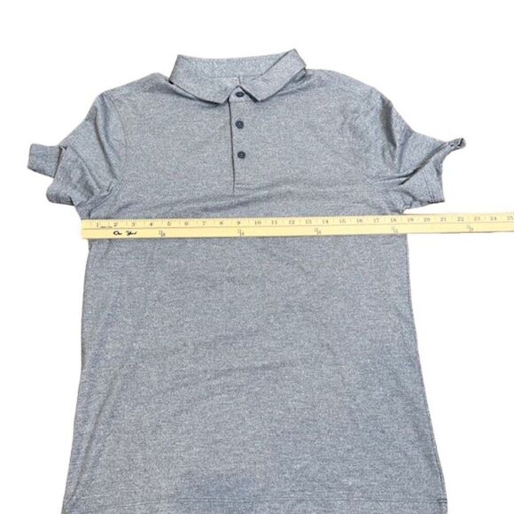 Lululemon Evolution Polo Heathered Navy Blue Men's Small - Picture 4 of 8